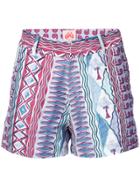 Le Sirenuse Embroidered Shorts - Blue