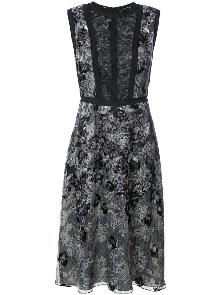 Yigal Azrouel - Python Print Burnout Dress - Women - Silk/viscose - 6, Black, Silk/viscose