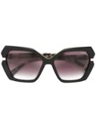 Emilio Pucci - Geometric Frame Sunglasses - Women - Acetate/metal - 58, Black, Acetate/metal