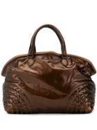 Bottega Veneta Pre-owned Intrecciato Details Metallic Tote - Brown