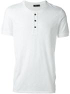 Vince Front Buttons T-shirt, Men's, Size: Xl, White, Cotton