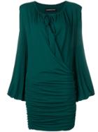 Alexandre Vauthier Ruched Long Sleeve Dress - Green