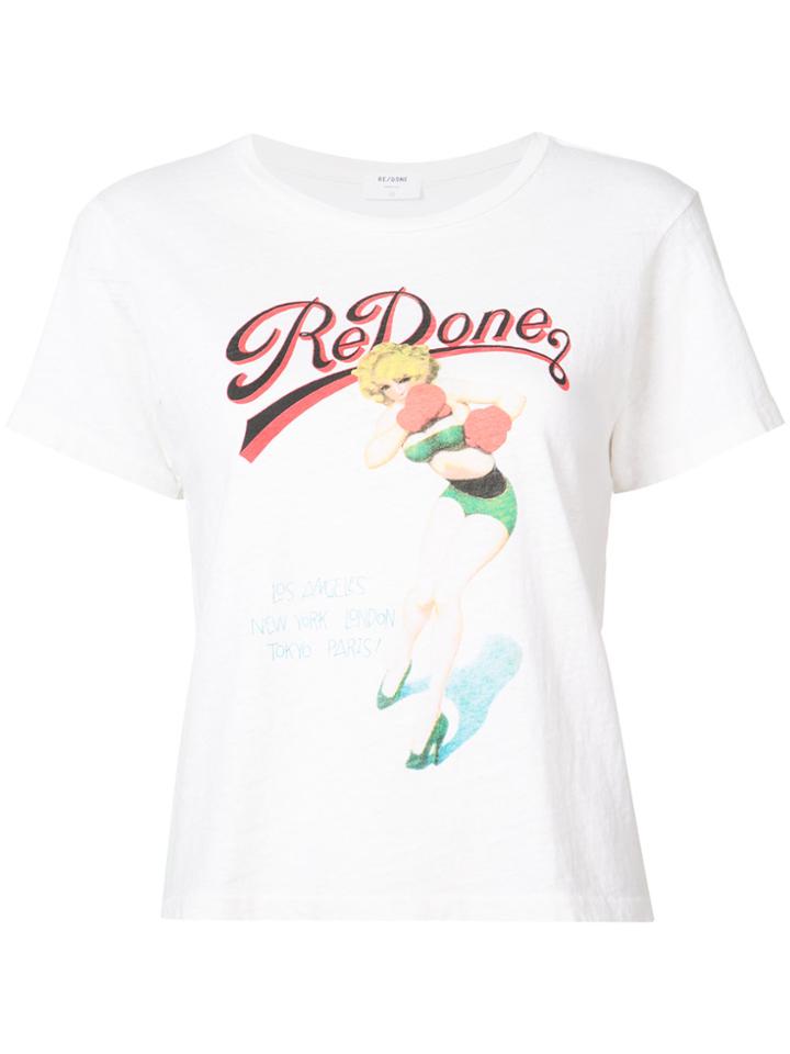 Re/done Printed T-shirt - White