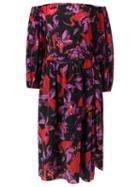 Isolda Silk Midi Dress, Women's, Size: 36, Purple, Silk