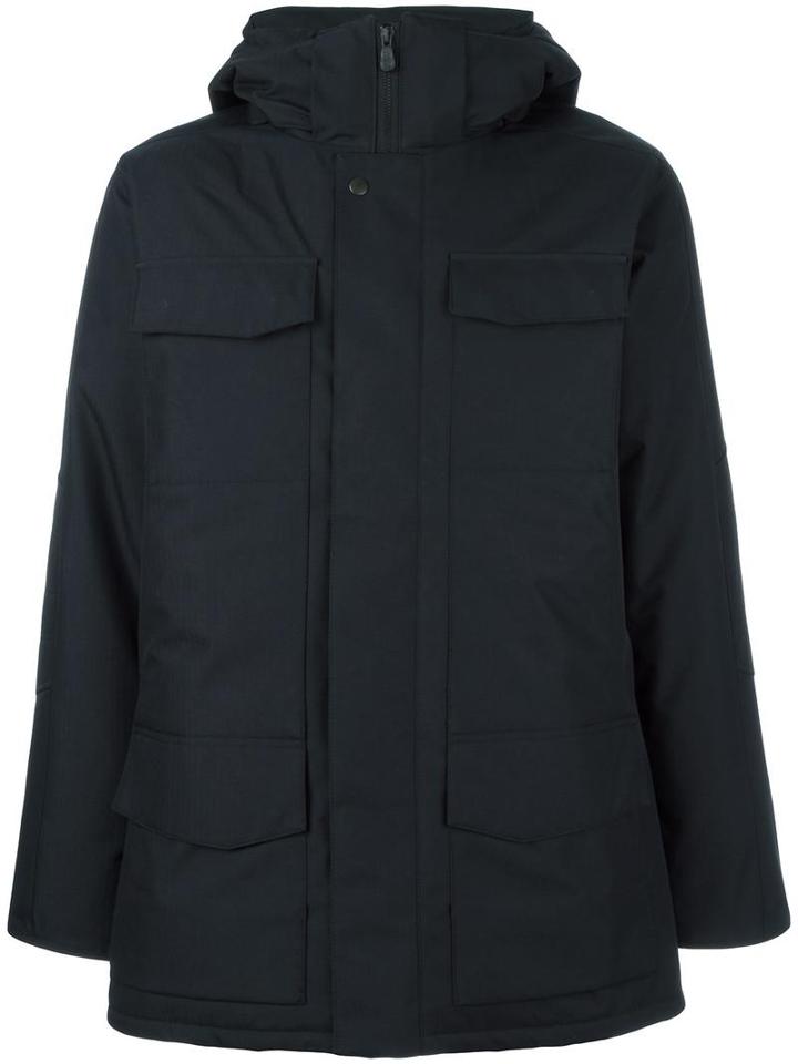 Canada Goose Hooded Zipped Coat, Men's, Size: Xs, Blue, Polyester/feather Down