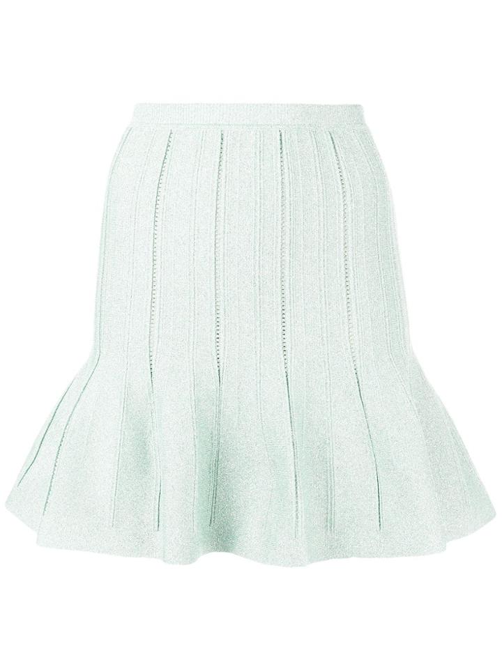Alberta Ferretti Flared Short Skirt - Green