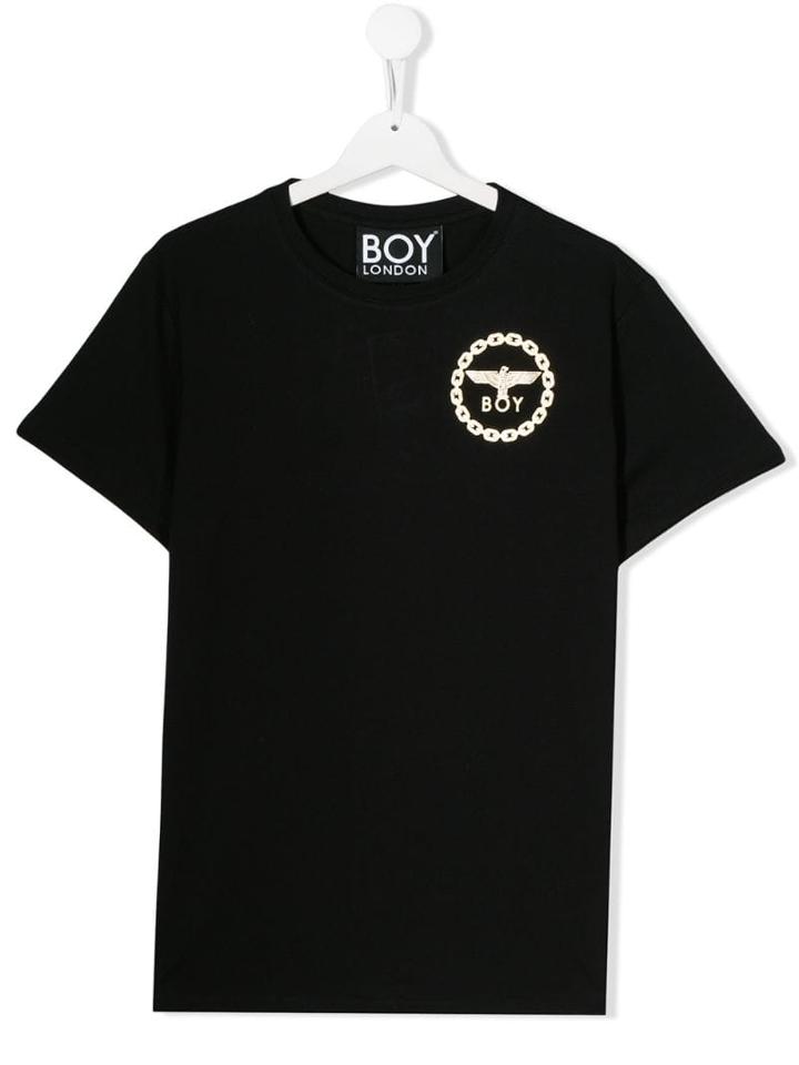 Boy London Kids Teen Logo Print T-shirt - Black