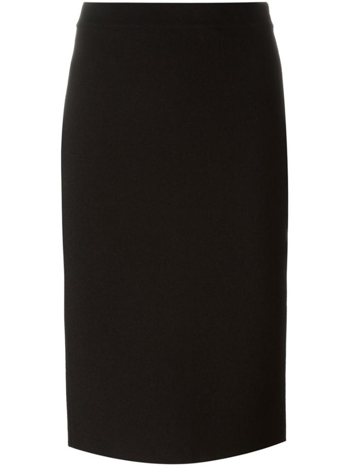 Givenchy Buttoned Pencil Skirt, Women's, Size: Small, Black, Viscose/polyamide/spandex/elastane
