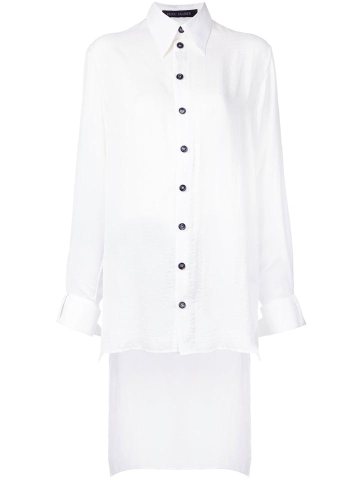 Elongated Shirt - Women - Polyester - M, White, Polyester, Heikki Salonen