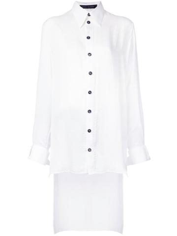 Elongated Shirt - Women - Polyester - M, White, Polyester, Heikki Salonen
