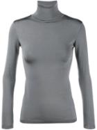 Valentino Roll Neck Jumper, Women's, Size: Medium, Grey, Silk/polyamide/spandex/elastane