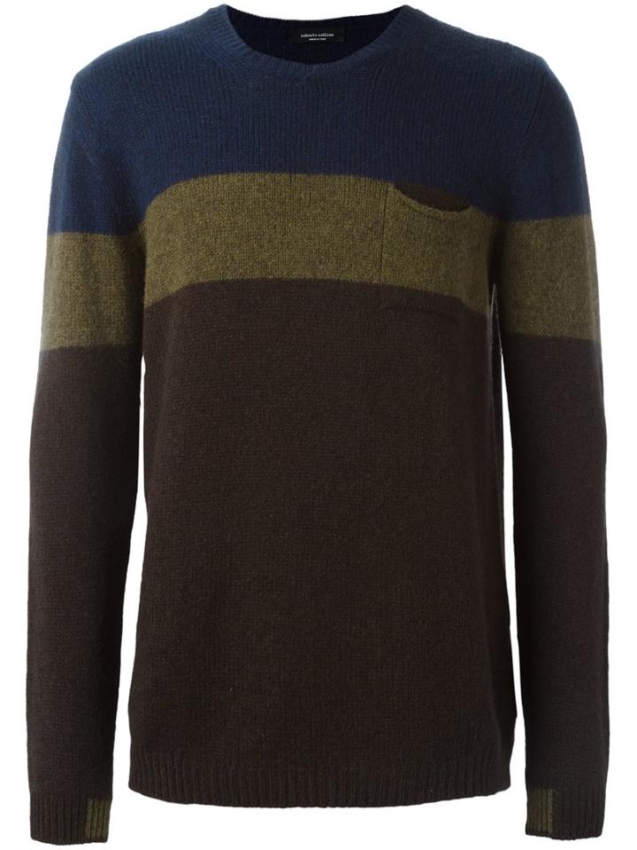 Roberto Collina Contrast Stripes Sweater