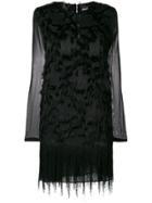 Just Cavalli Feather Embellished Dress - Black