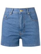 Amapô High Waist Denim Shorts - Blue
