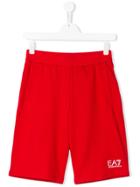 Ea7 Kids Classic Track Shorts - Red