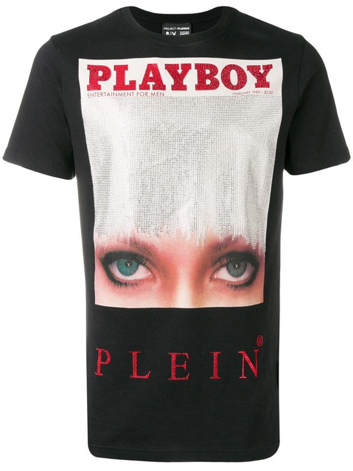 Philipp Plein X Playboy Printed Crystal T-shirt - Black
