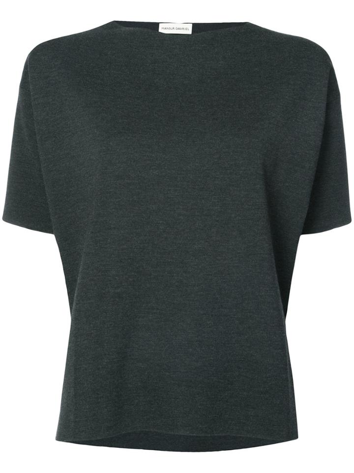 Mansur Gavriel Short-sleeved Sweater - Grey