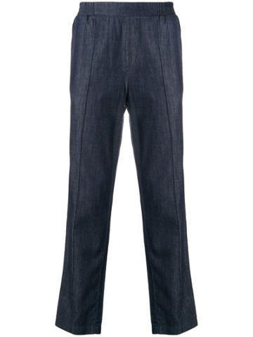 Karl Lagerfeld Chambray Denim Chino Pants - Blue