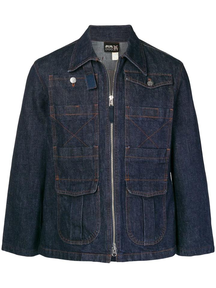 Jean Paul Gaultier Vintage Zipped Denim Jacket - Blue
