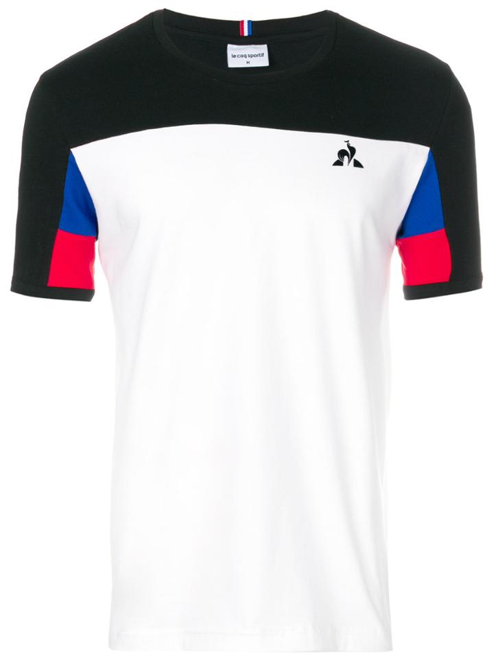 Le Coq Sportif Two Tone Logo T-shirt - White