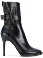 Haider Ackermann High Heel Ankle Boots With Buckle - Black