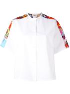 Ports 1961 - Floral Print Band Shirt - Women - Cotton - 40, White, Cotton