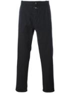Closed Straight-leg Trousers, Men's, Size: 29/34, Black, Cotton/spandex/elastane