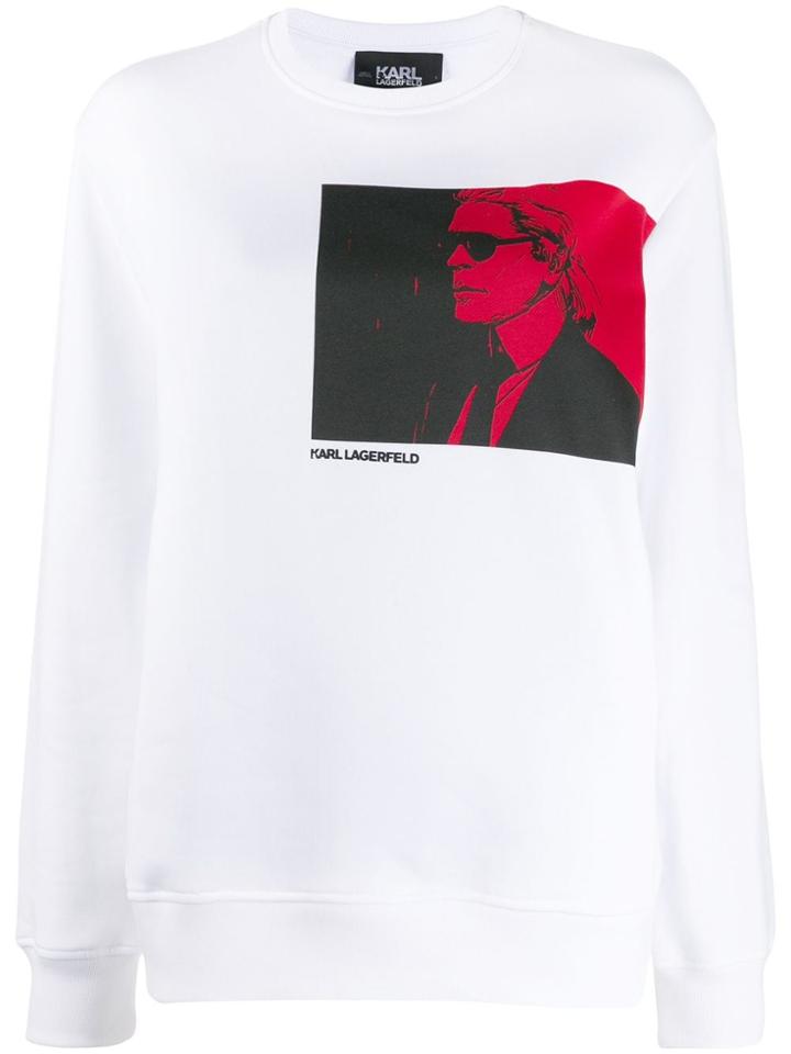 Karl Lagerfeld Quote-print Karl Sweatshirt - White