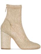 Laurence Dacade Gold Glitter Melody 100 Sock Boots - Metallic
