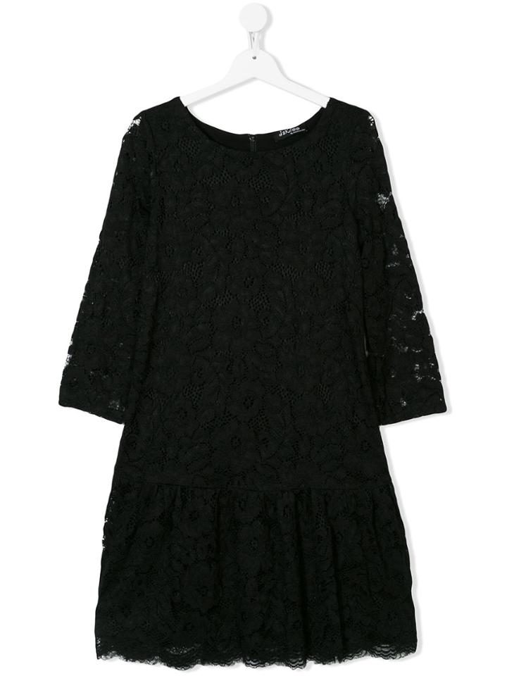 Monnalisa Jakioo Lace Dress - Black