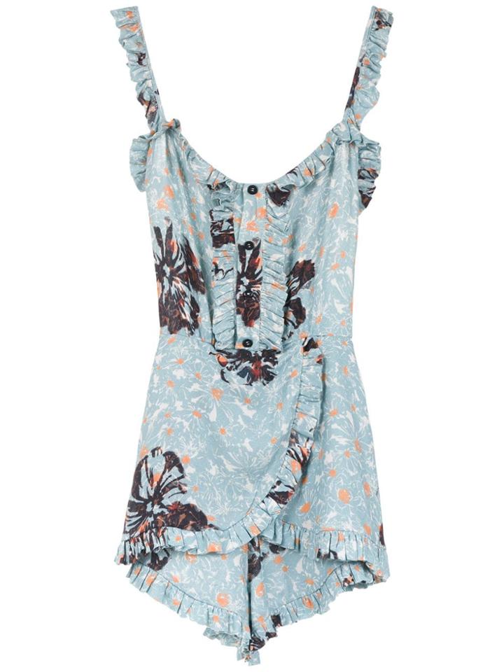 Clube Bossa Ruffled Folinna Playsuit - Blue