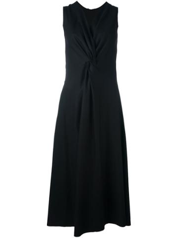 A Tentative Atelier Front Knot Detail Dress, Women's, Size: Small, Black, Polyurethane/wool
