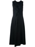 A Tentative Atelier Front Knot Detail Dress, Women's, Size: Small, Black, Polyurethane/wool