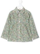 Cashmirino - Micro-floral Print Shirt - Kids - Cotton - 5 Yrs, Green