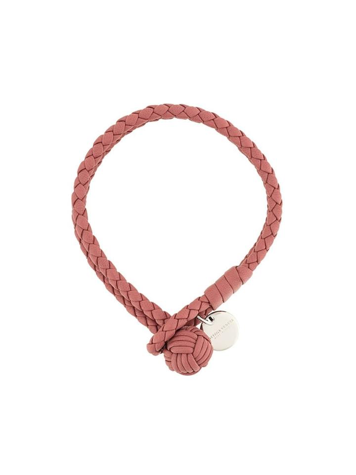 Bottega Veneta Intrecciato Knot Bracelet - Pink
