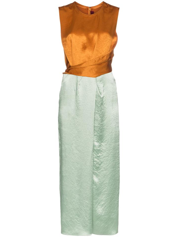 Sies Marjan Bicolour Wrap Over Dress - Yellow & Orange