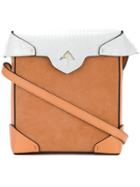 Manu Atelier Foldover Pointed Flap Box-style Satchel - Yellow & Orange