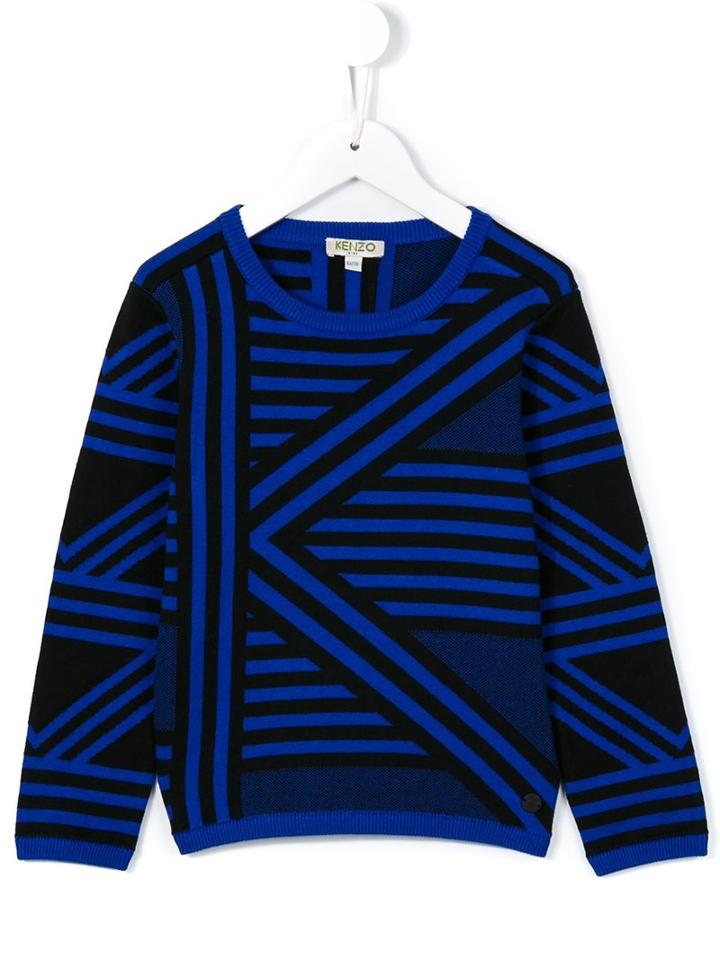 Kenzo Kids Striped Jumper, Boy's, Size: 10 Yrs, Blue