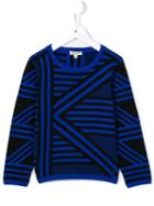 Kenzo Kids Striped Jumper, Boy's, Size: 10 Yrs, Blue