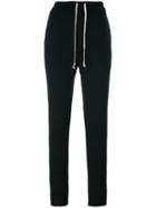 Rick Owens Drkshdw Drop-drotch Track Pants, Women's, Size: Small, Black, Cotton
