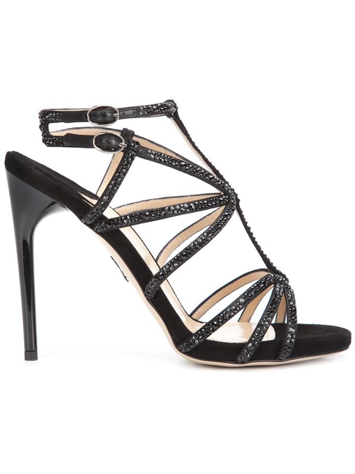 Paul Andrew 'ikaria Strass' Sandals - Black