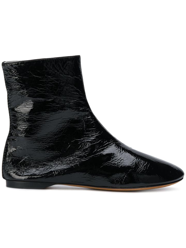 Givenchy Patent Ankle Boots - Black