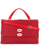 Zanellato Double Fastening Tote Bag, Women's, Red, Canvas