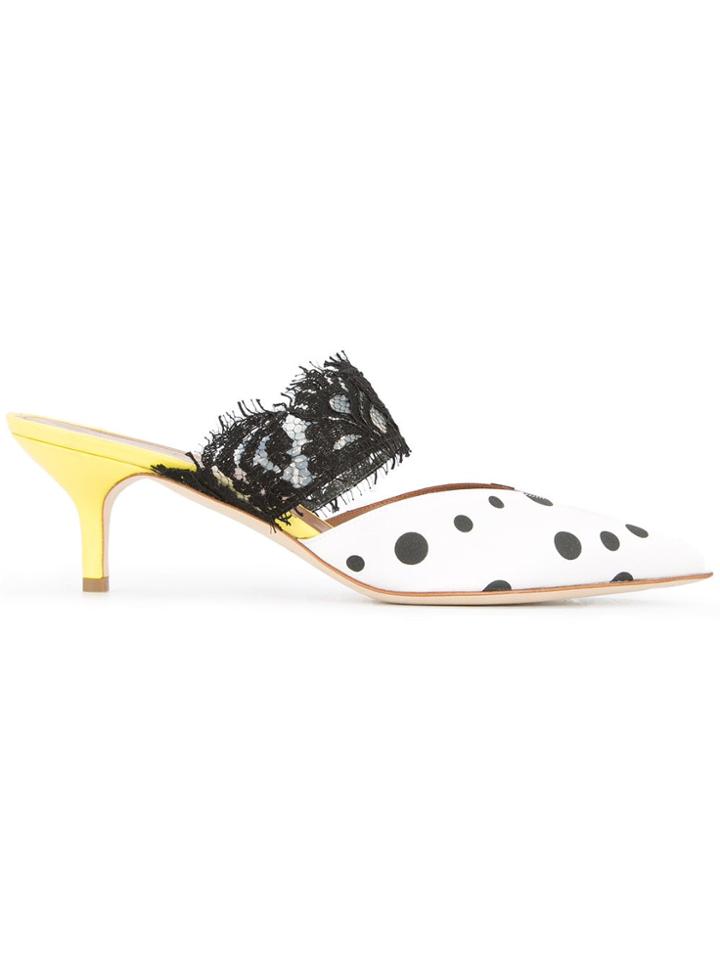 Malone Souliers Maisieu Dotted Mules - White