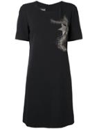 Boutique Moschino Embellished T-shirt Dress - Black