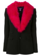 Ralph Lauren Collection Faux Fur Collar Blazer - Black