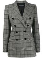 Dolce & Gabbana Prince Of Wales Double-breasted Blazer - Black