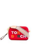 Tory Burch Logo Shoulder Bag - Red