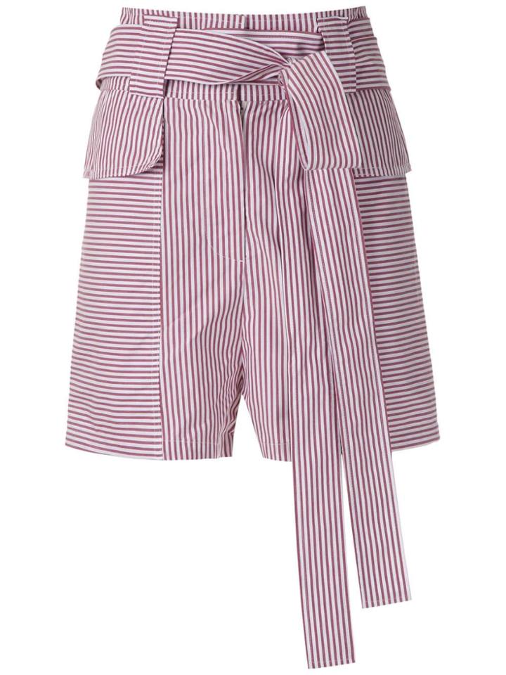 Andrea Bogosian Belted Piss Shorts - Red