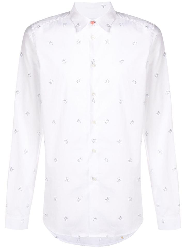 Ps By Paul Smith Slim-fit Sun Doodle Shirt - White